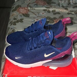 Nike Kids Navy and Magenta Sneakers